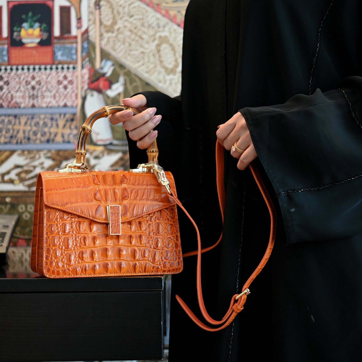 Bamboo Crocodile Bag